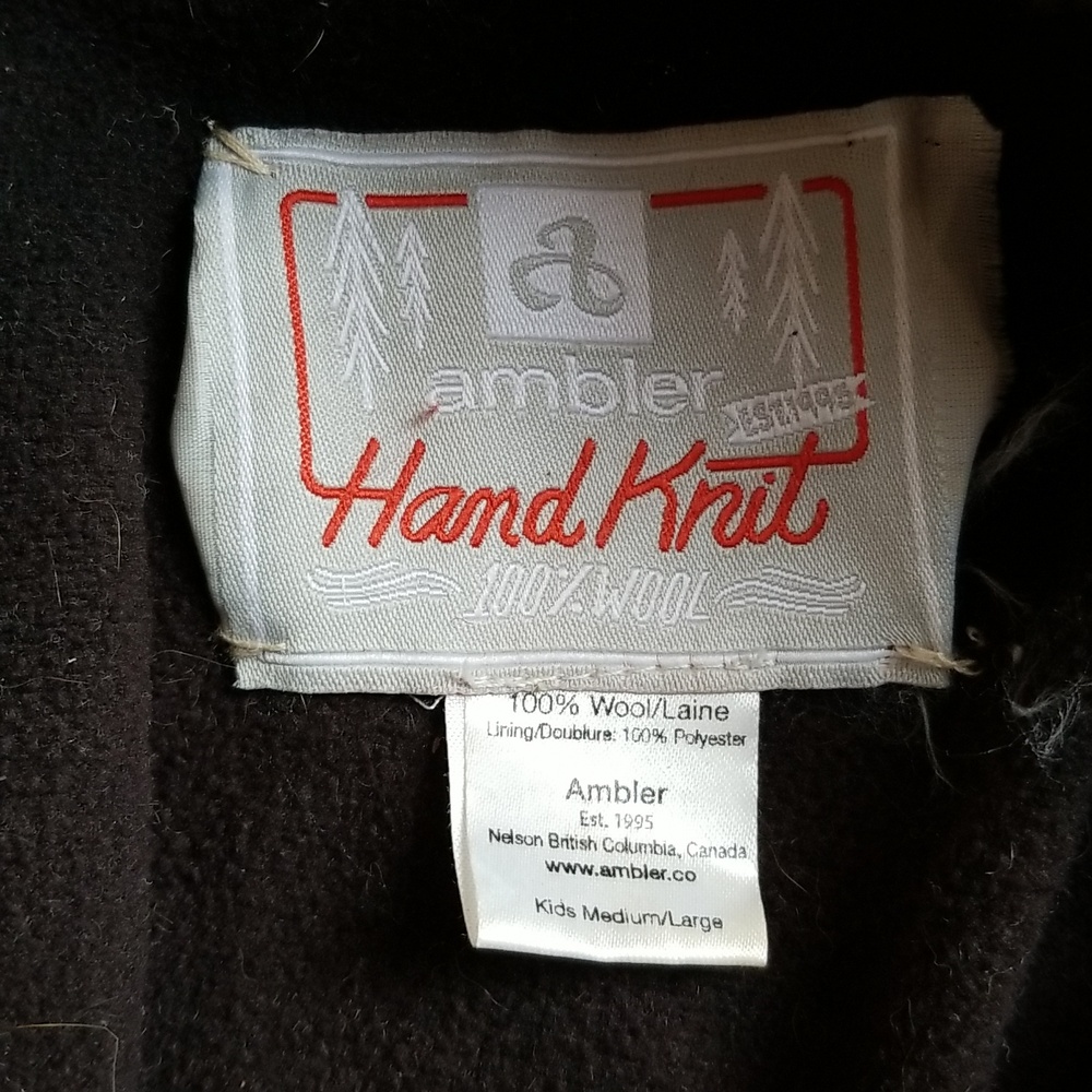 Ambler Wool Cardigan Jacket Classic Gray Wool Whale Motif Sweater - Medium - Picture 3 of 6